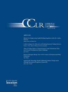 Carbon and Climate Law Review