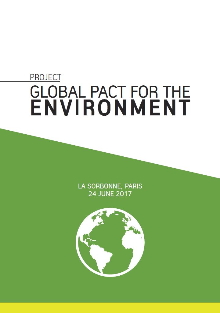 Global Pact for the Environment, draft cover